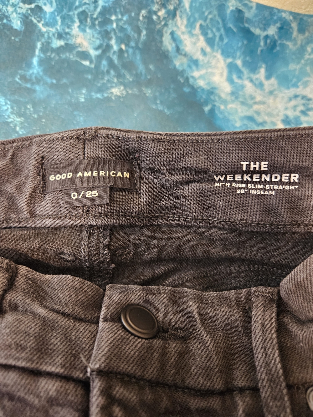 Good American Washed Black Boyfriend Jeans Preppy Casual Quiteluxury 0-25 - Picture 2 of 8